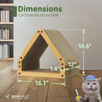 House Cat Scratcher Lounger, Reversible Scratcher, Durable & Long-Lasting, Cat Cardboard Scratcher, Large Cat Scratching Pad, Scratching Board, Scratch Pad for Indoor Cats, Brown