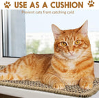 Weysat 4 Pcs Cat Scratcher Mat, Natural Sisal Scratch Mat with Sticky Tapes, 7.8 x 15.7 Inch Cat Scratch Pad Rug Scratching Pad for Protecting Sofa Furniture Chair