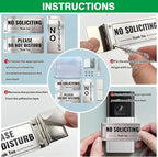 Metal Doorbell Cover No Soliciting Sign for House，Universal Fitting Doorbell Cover That Rotates From NO SOLICITING to DO NOT DISTURB,Flipable No Solicitors Sign for Ring Doorbell, Horizontal & Vertical Mode, Easy Installation，The Gift for Home Offices ...