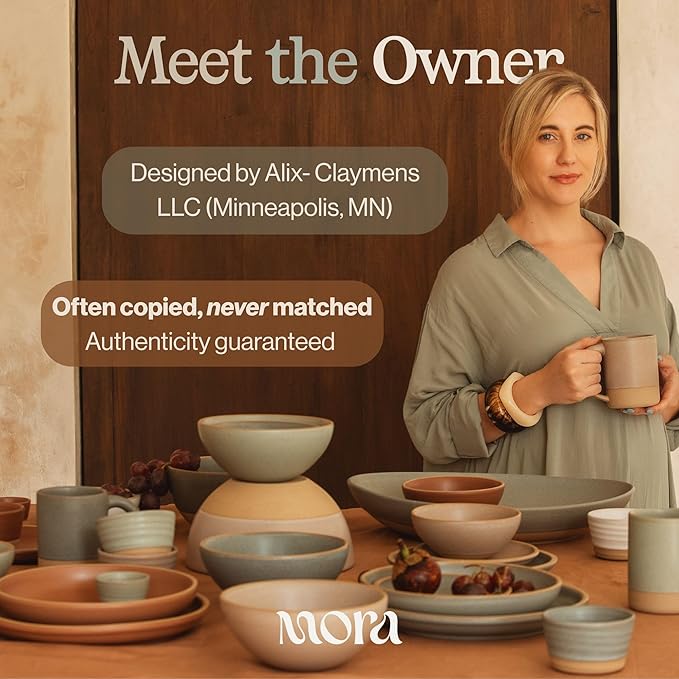 Mora Ceramic Pet Bowl Size Large - Food/Water Dish for Large Dogs, Cats, Great Dane, Mastiff, ect. 50oz or 8 Cups - Basic Bowls for Your Large Dog or Cat, Mix and Match for a Set - Oat