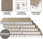 PatiencET Cat Scratcher Cardboard 5 PCS Cat Scratch Pad Reversible Scratcher Texture Design Durable Cat Scratching Pad