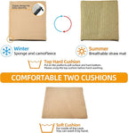 Cat Houses for Indoor Cat, Large 2-Sided Reversible Cushion Cat Condo with Safety Strap, Foldable Cat Hideway with Sisal Scratch Pad, All Seasons Pet Bed for Multi Cats,Dark Grey