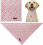 Valentine Dog Bandana, Pink Heart Triangle Bid Scarf for Small Medium Dog, Cotton Pet Kerchief for Girl Boy Dogs or Cats, Red Dog Bandana, Cute Adorable Puppy Bandana