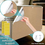 Anti Cat Scratch Furniture Protector,78.7 * 15.8in Cat Wall Scratcher, Adhesive Sofa Couch Corner Protectors for Cats, DIY Climbing Carpet Remnants Roll(Beige)