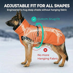 Dog Winter Coat, Warm Puffer Jacket with Fur-Safe Buckle & Leash Hole for Cold Weather, Water-Repellent Snow Vest, Breathable Thermal Apparel for Hiking & Active Dogs (Aurantium, Large)