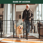 FXW Homeplus Unleashed Indoor Dog Playpen - Stress-Free and Safe Play, Heavy Duty 40 Inch 16 Panels Dog Pen with Connectors (Pack of 2) for Medium and Large Dogs, Black│Patented