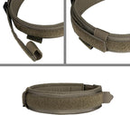 EXCELLENT ELITE SPANKER Tactical Dog Collar Nylon Adjustable Training Collar Military Dog Collar Heavy Duty Metal Buckle with Control Handle for Medium and Large Dogs with Patches(Ranger Green-M)