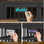 EasyCom 41"/33"/27" Dog Crate Furniture with Name Tag, Heavy Duty Dog Kennel Indoor for Medium Dogs, Double-Doors Sturdy Metal Dog Cage for Anxiety Dog, Decorate House as TV Stand, End Table