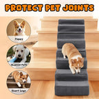 ROYALAY Stair Wedges for Small Dogs, Crystal Velvet Ramps for Dogs Over Stairs, Pet Ramp to Get on Bed with Strong Support for Injured & Aged Pets, 1 pcs