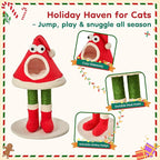 Cat Tree Tower for Indoor Cats, Multi-Functional Cute Cat Tree with Scratching Posts and Cozy Cat Bed, Large to Small Cat Tower, Red