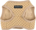 Puppia Dotty Dog Vest Harness B (Step-in) Fashionable Polka Dot Pattern Spring Summer Harness for Small Dogs, Beige, Medium
