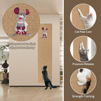 FHTONGE 71x15.8 Thickened Cat Wall Climbing Carpet with 16 Fixed Nails, Extra Large Tall Cat Scratch Pad for Wall, Wall Mounted Climbing Cat Scratcher for Furniture Couch Sofa Protector(Camel)