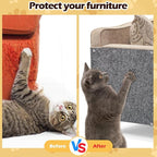 Cat Scratch Mat - 78.74"x15.74" Self-Adhesive Anti Scratching Pad for Couch, Trimmable DIY Cat Sofa Furniture Wall Cat Tower Protector, Replacement Pads for Pet Couch Protector from Claws Light Gray