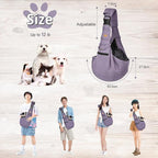 CUBY Dog and Cat Sling Carrier - Hands Free Adjustable Small Pet Sling - Soft Pouch and Tote Design - Suitable for Puppy, Small Dogs Cats Outdoor