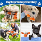 Squeaky Dog Toys, Tough Chew Toys for Dogs, Crinkle Interactive Squeaky Stuffed Dog Toy for Small Medium Large Breeds, Plush Dog Toy to Keep Them Busy, Pet Toys for Dogs