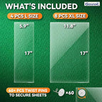 12-Pack Anti Cat Scratch Furniture Protectors,Clear Couch Protector for Cats,60 Twist Pins,Heavy Duty,Easy to Apply Scratching Deterrent and Shield for Sofa Corners,Walls,Doors