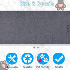 Cat Scratching Mat - 118"x16" Trimmable Carpet, Large Self-Adhesive DIY Roll, Tree Shelves Replacement Pad, Couch Furniture Protector, Toy Ball & Strong Tape
