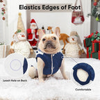 Fleece Lining Extra Warm Dog Hoodie in Winter,Small Dog Jacket Puppy Coats with Hooded,Beige and Blue S