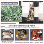 70'' Tall Multi-Level Cat Tree with Scratching Post, Platform, Condo, Tower and Funny Toy for Indoor Medium Cats