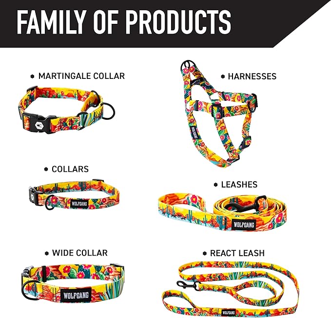 Wolfgang Heavy Duty Dog Leash, Pull-Tested to Over 800 lbs for Walking & Training, PackLeader Print, Large