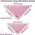 Halloween Pumpkin Dog Bandana, Halloween Triangle Bid Scarf with Pumpkin Pattern, Cotton Pet Kerchief for Girl Boy Dogs or Cats, Cute Puppy Bandana Fancy for Dogs