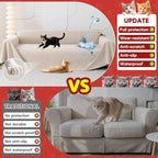 Cat Scratch Furniture Protector - Anti-Slip, Waterproof Sofa Cover to Keep Cats Off, Pet-Friendly Couch Protectors for 3 Cushion Couch, Khaki Anti-Scratch Couch Cover for Pets and Kids 118"X71"
