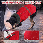 Doglay Dog Coat, Waterproof Dog Jacket Pet Winter Coat for Cold Weather with Thicken Furry Collar, Reflective Puppy Winter Jacket Warm Fleece Lining for Small Medium Large Pets
