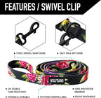 Wolfgang Heavy Duty Dog Leash, Pull-Tested to Over 800 lbs for Walking & Training, DarkFloral Print, Large