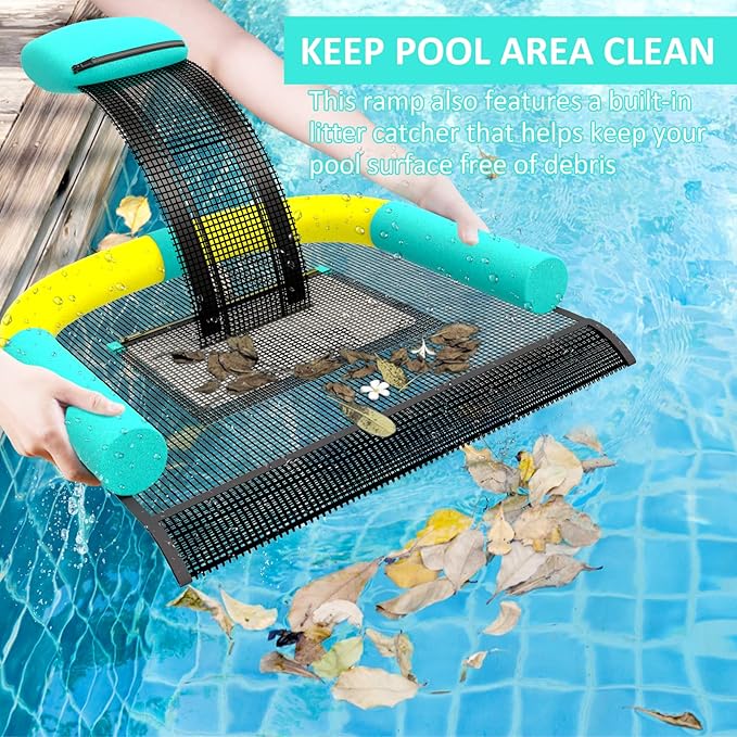 Poolvio Animal Saving Escape Ramp Bundle, Mint Green & American Flag
