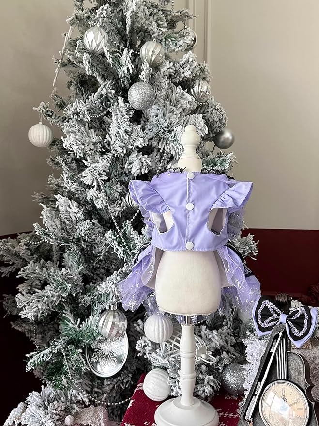Furbabycare® Elegant Sweet Fashion Puppy Dog Blingbling Princess Skirt Pet Dog Lace Cake Camisole Tutu Dress B-Purple XLL