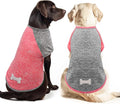 KYEESE 2Pack Dog Shirt with Sleeves, Lightweight Sun Protection Dog T Shirts for Large Dogs, Breathable Pet Tank Top Reflective Dogs Clothes for Summer Outdoor Walking, Coral Red+Grey, 3XL