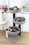 Prestige Cat Trees XXL Heavy-Duty Cat Tree – Extra-Large, Solid-Wood Haven for Big & Multiple Household Cats in Colors Black and Gray