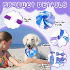 Reginary 120 Pcs Tie Dye Dog Bandanas Bulk Dog Bows Set Bow Ties Cat Scarf Colorful Washable Triangle Pet Kerchief Cute Bib for Summer Small Medium Large Pets Grooming Accessories Costume