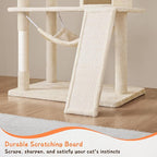 Topeakmart Cat Tower for Indoor Cats 63.5inch, Cat Furniture Condo with Scratching Posts as Kitten Activity Center