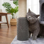 Cat Tree with Cat Condo and Hammock for Indoor Cats, Cat Tree with Self-Grooming Brush and Toy Balls,Cat Tower with Scratching Posts,Grey