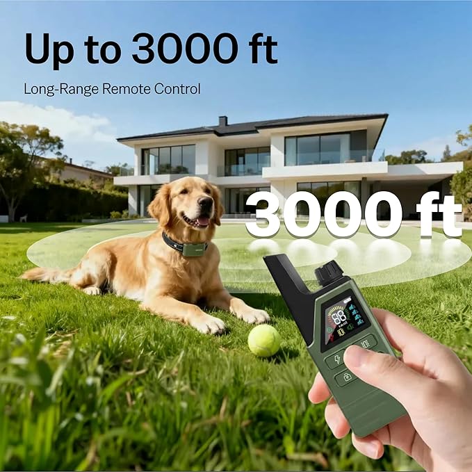 SafeShock® (Latest Model) - Dog Collar with Remote Control, Dog Training Collar with Remote - Beep & Vibration First, Adjustable Levels, 4200FT Range, for Small, Medium & Large Dogs