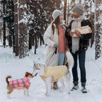 Kuoser Waterproof Dog Coat, Reversible Dog Jacket for Large Dogs, Adjustable Durable Doggie Winter Coat for Groowing Puppies Warm Puppy Cold Weather Apparel, Pink L