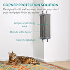 Navaris Wall Mounted Cat Corner Scratcher, Set of 2, Grey - Durable Sisal Cat Scratching Essentials - 4 Nylon Straps for Secure Wall Mounting - Protect Wallpaper and Corners