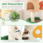 Mushroom Cat Tree, Multi-Layer Cat Tower with 2 Condos & Platforms, Cat Activity Center with Full-Wrapped Sisal Posts, Sisal Scratching Boards & Interactive Balls for Indoors (40.5")