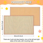 Newwiee 2 Pcs Cat Scratch Furniture Protector Mat Sofa Couch Protector for Cats Pet Scratching Pads for Couch, Sofa, Chair, Easy Installation(15.7 x 23.6 inch)