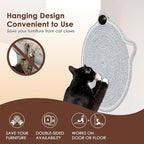 Cat Scratcher Mat, Natural Cotton Rope Cat Scratch Pad, 15.7'' Round Horizontal Floor Cat Scratching Pads for Indoor Cats, Cat Furniture Protector for Wall, Couch, Carpets, Sofas