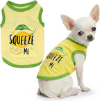 Parisian Pet Dog Shirt – 100% Cotton Shirts for Small Dogs - Sleeveless Puppy Vest – Lightweight and Breathable Pet Apparel – Pullover Summer Dog Clothes - Stretchy Funny T Shirts for Dogs