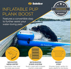 SOLSTICE Inflatable Pup Plank, Dog Water Ramp for Boats & Docks, Boost Step, 220 lb Capacity - Floating Platform for Pets for Lake, River, Beach & Swimming Pool, Includes Pump, Patent-Protected Design