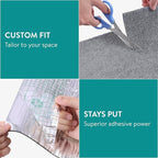 Navaris Scratch Mat Roll - Adhesive DIY Climbing Cat Scratcher for Furniture - Cut to Fit Cat Couch & Wall Scratchers for Indoor Cats - Self-Adhesive Scratching Carpet Pad - Gray