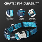 Orange Martingale Collar for Dogs - Heavy Duty Nylon Pet Collars for Escape-free, No Pull Training & Walking with Alloy Metal Release Buckle & Reflective D Ring, One Time Adjustment, Safe & Secure, XL