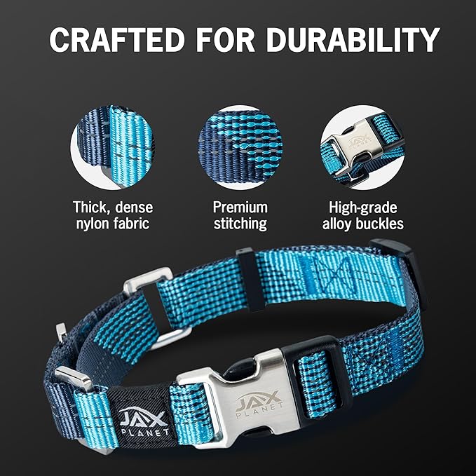 Orange Martingale Collar for Dogs - Heavy Duty Nylon Pet Collars for Escape-free, No Pull Training & Walking with Alloy Metal Release Buckle & Reflective D Ring, One Time Adjustment, Safe & Secure, XL