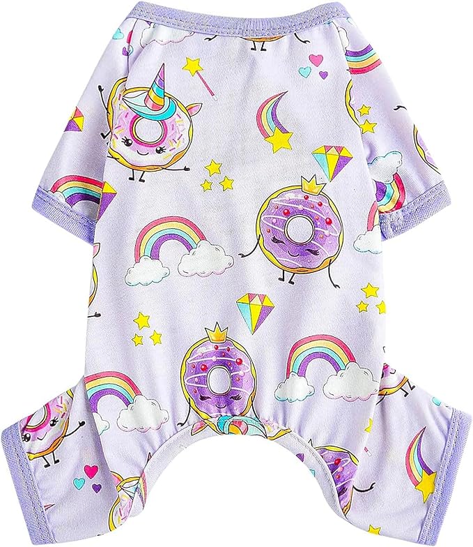 Dog Pajamas for Small Dogs Boy Girl, Dog Clothes Tiny Chihuahua Yorkie Spring Summer Shirt, Cute Puppy Outfit Pjs Jumpsuit Cat Onesie Apparel Pet Clothes