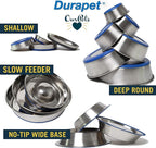 OurPet's DuraPet Premium Dishwasher Safe Stainless Steel Dog Bowl for Food or Water [Multiple Sizes for Small to Large Dogs] in Traditional or Wide Base Design - 2.25 Cup