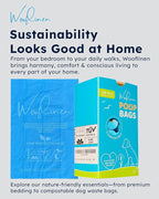 Wooflinen Unscented Compostable Dog Poop Bags – Leak-Proof Dog Poop Bags Rolls – Large 9x13”, Durable, Easy Tear – Made from Plant-Based Materials – For Big & Small Dogs – 120 Bags (8 Rolls)