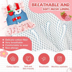 Small Dog Harness and Leash Set Denim Cat Harness Dress for Puppy Clothes for Girls Pink Dog Birthday Dress French Bulldog Harness with Strawberry Bear Decoration